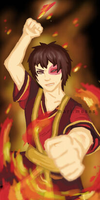 Digital fan art of Zuko from the animated TV series Avatar: The Last Airbender.